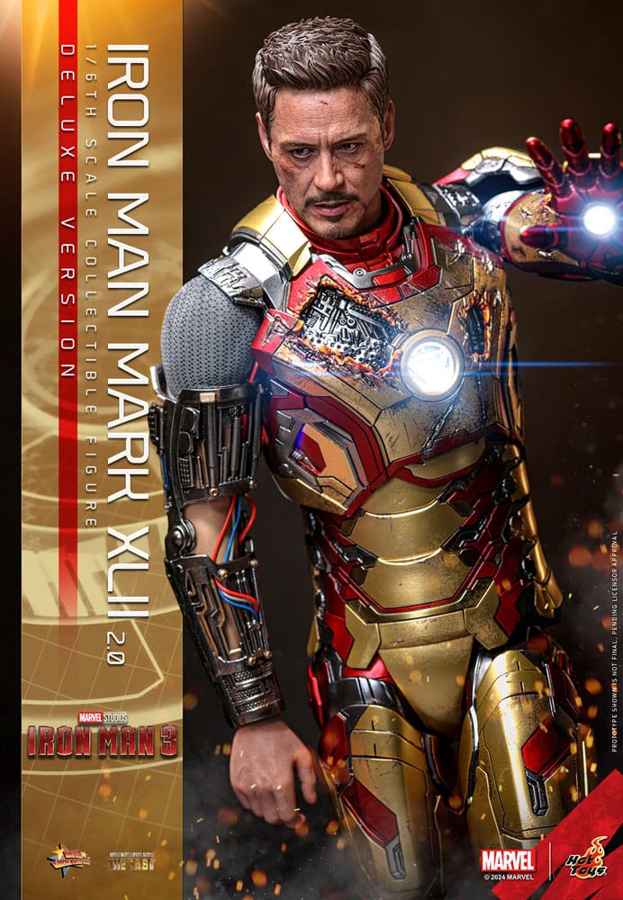 Iron Man 3 figurine Movie Masterpiece Diecast 1/6 Iron Man Mark XLII (2.0) Deluxe 32 cm