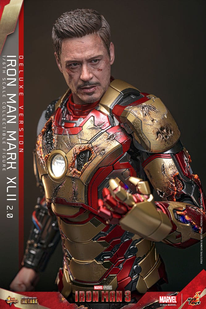 Iron Man 3 figurine Movie Masterpiece Diecast 1/6 Iron Man Mark XLII (2.0) Deluxe 32 cm