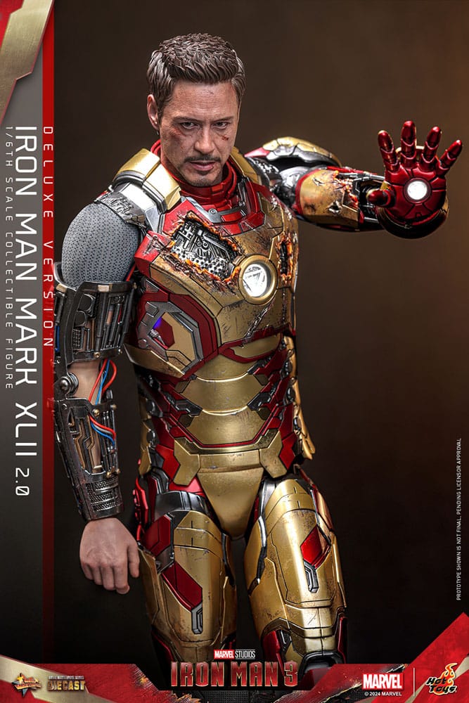 Iron Man 3 figurine Movie Masterpiece Diecast 1/6 Iron Man Mark XLII (2.0) Deluxe 32 cm
