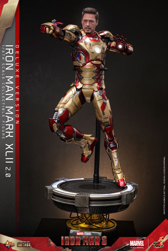 Iron Man 3 figurine Movie Masterpiece Diecast 1/6 Iron Man Mark XLII (2.0) Deluxe 32 cm