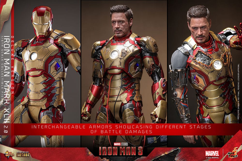 Iron Man 3 figurine Movie Masterpiece Diecast 1/6 Iron Man Mark XLII (2.0) Deluxe 32 cm