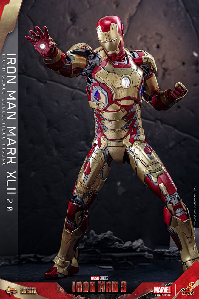 Iron Man 3 figurine Movie Masterpiece Diecast 1/6 Iron Man Mark XLII (2.0) 32 cm