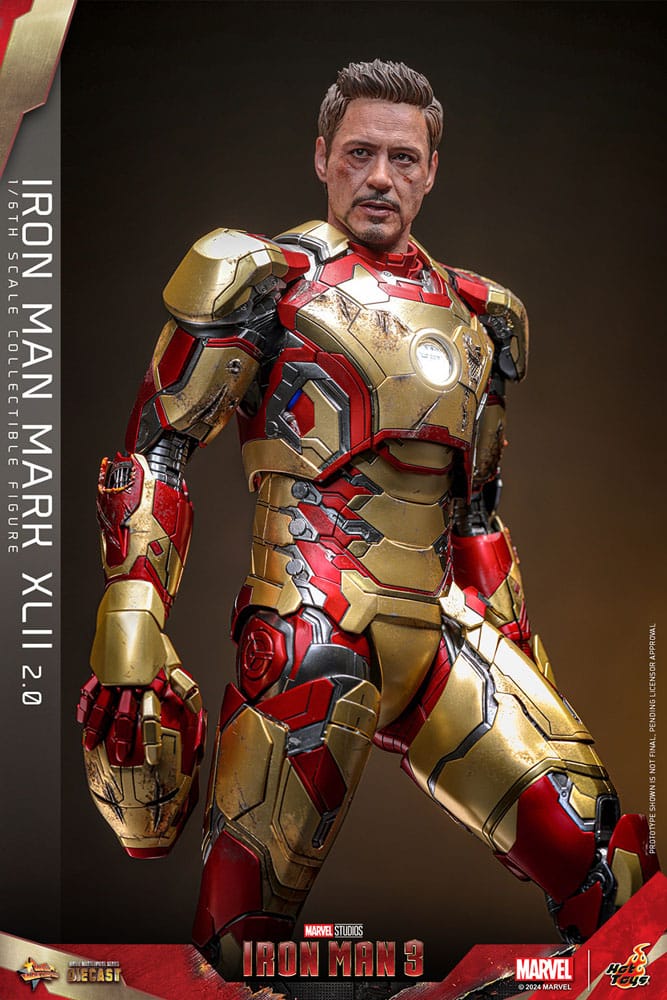 Iron Man 3 figurine Movie Masterpiece Diecast 1/6 Iron Man Mark XLII (2.0) 32 cm