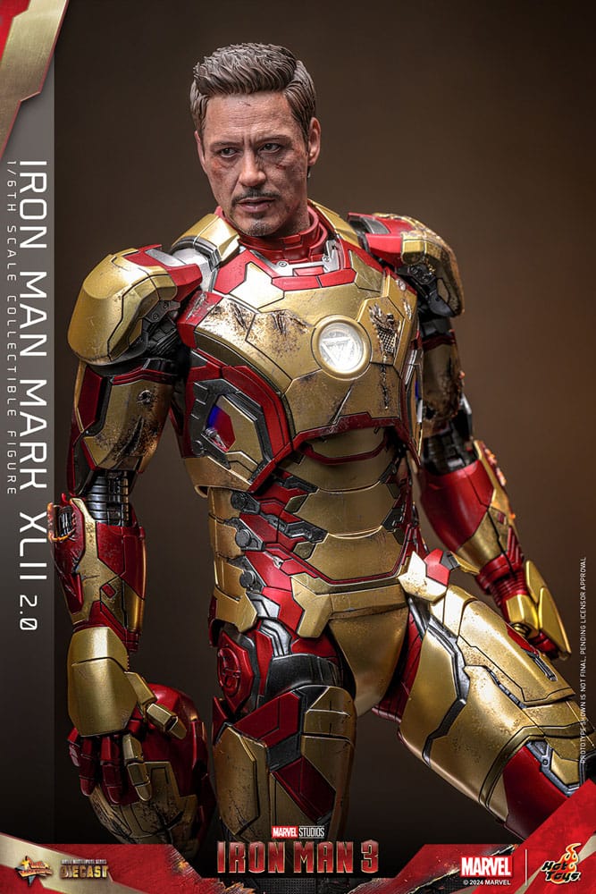 Iron Man 3 figurine Movie Masterpiece Diecast 1/6 Iron Man Mark XLII (2.0) 32 cm