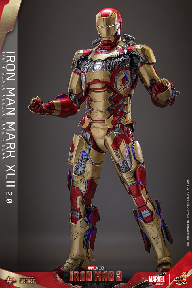 Iron Man 3 figurine Movie Masterpiece Diecast 1/6 Iron Man Mark XLII (2.0) 32 cm