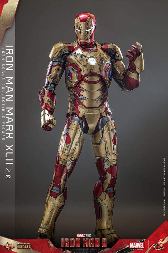Iron Man 3 figurine Movie Masterpiece Diecast 1/6 Iron Man Mark XLII (2.0) 32 cm