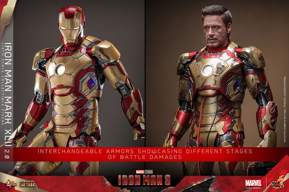 Iron Man 3 figurine Movie Masterpiece Diecast 1/6 Iron Man Mark XLII (2.0) 32 cm