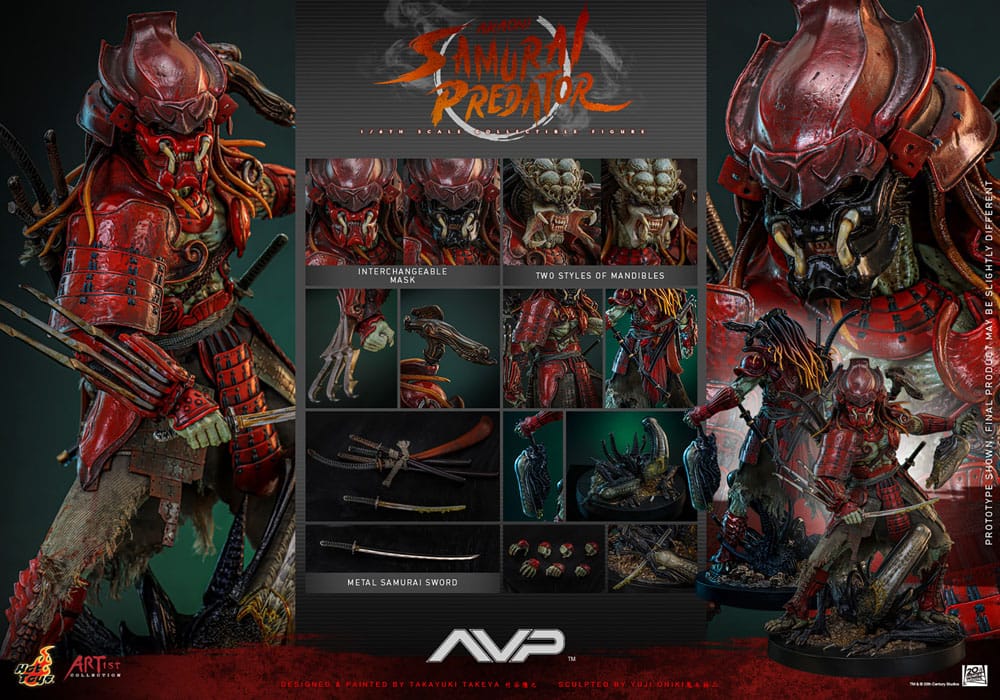 Alien vs. Predator figurine Artist Collection 1/6 Akaoni Samurai Predator 35 cm