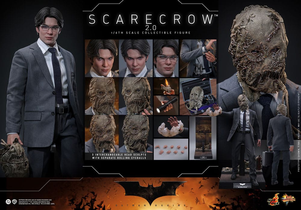 Batman Begins figurine Movie Masterpiece 1/6 Scarecrow 2.0 30 cm