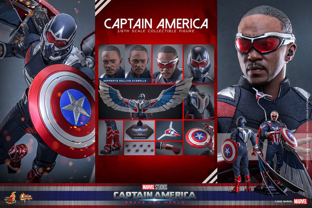 Captain America: Brave New World Movie Masterpiece 1/6 Captain America 30 cm