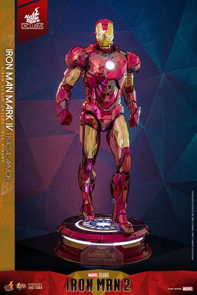 Iron Man figurine Movie Masterpiece Diecast 1/6 Iron Man Mark VI (Fractal Armor) Hot Toys Exclusive 33 cm