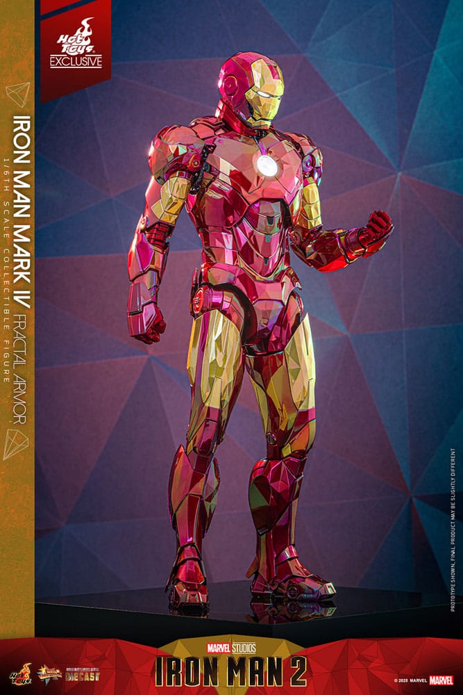 Iron Man figurine Movie Masterpiece Diecast 1/6 Iron Man Mark VI (Fractal Armor) Hot Toys Exclusive 33 cm