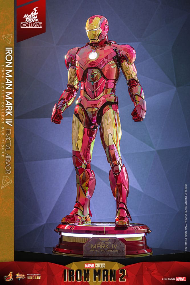 Iron Man figurine Movie Masterpiece Diecast 1/6 Iron Man Mark VI (Fractal Armor) Hot Toys Exclusive 33 cm