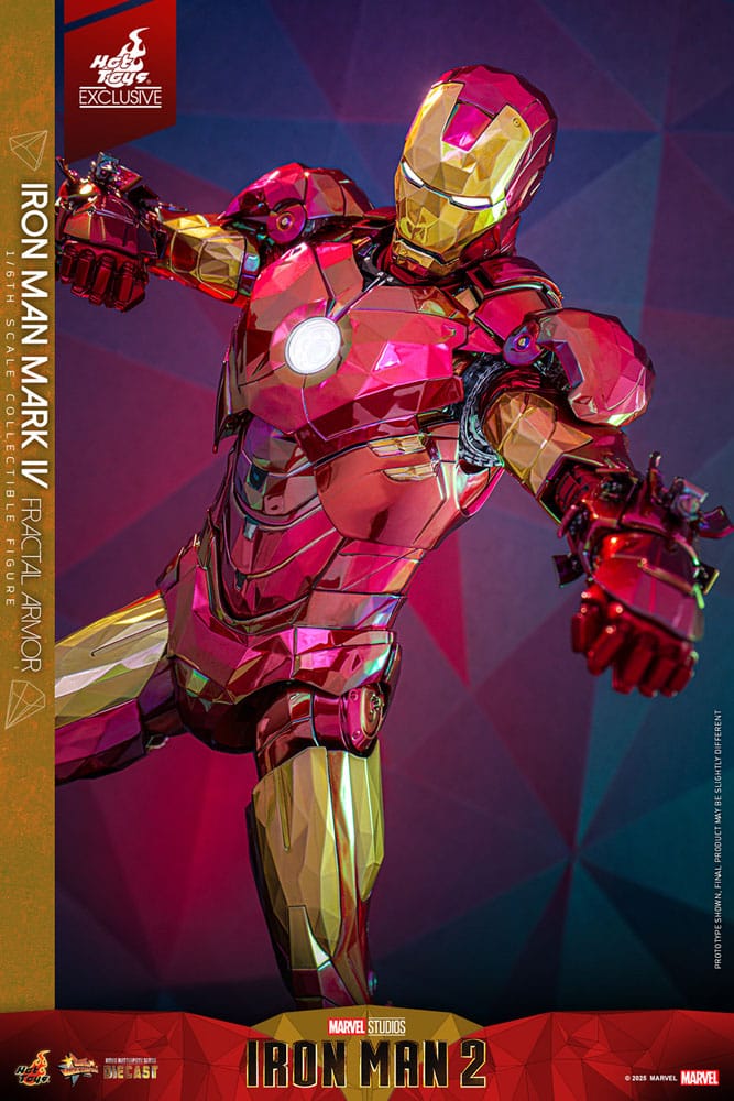 Iron Man figurine Movie Masterpiece Diecast 1/6 Iron Man Mark VI (Fractal Armor) Hot Toys Exclusive 33 cm