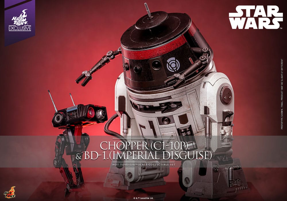 Star Wars figurine set 1/6 Chopper (C1-10P&trade;) & BD-1&trade; (Imperial Disguise) 18 cm & 8 cm