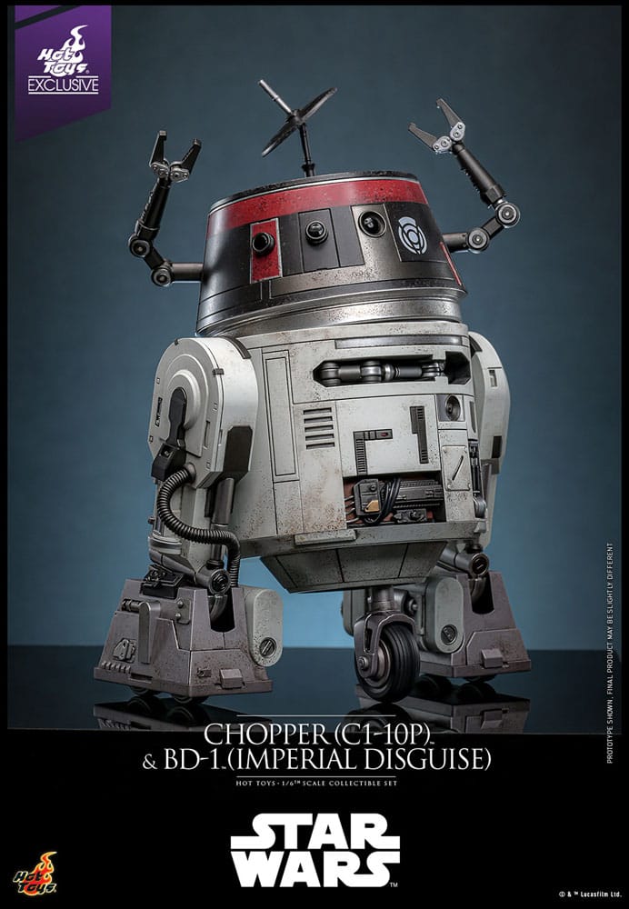 Star Wars figurine set 1/6 Chopper (C1-10P&trade;) & BD-1&trade; (Imperial Disguise) 18 cm & 8 cm