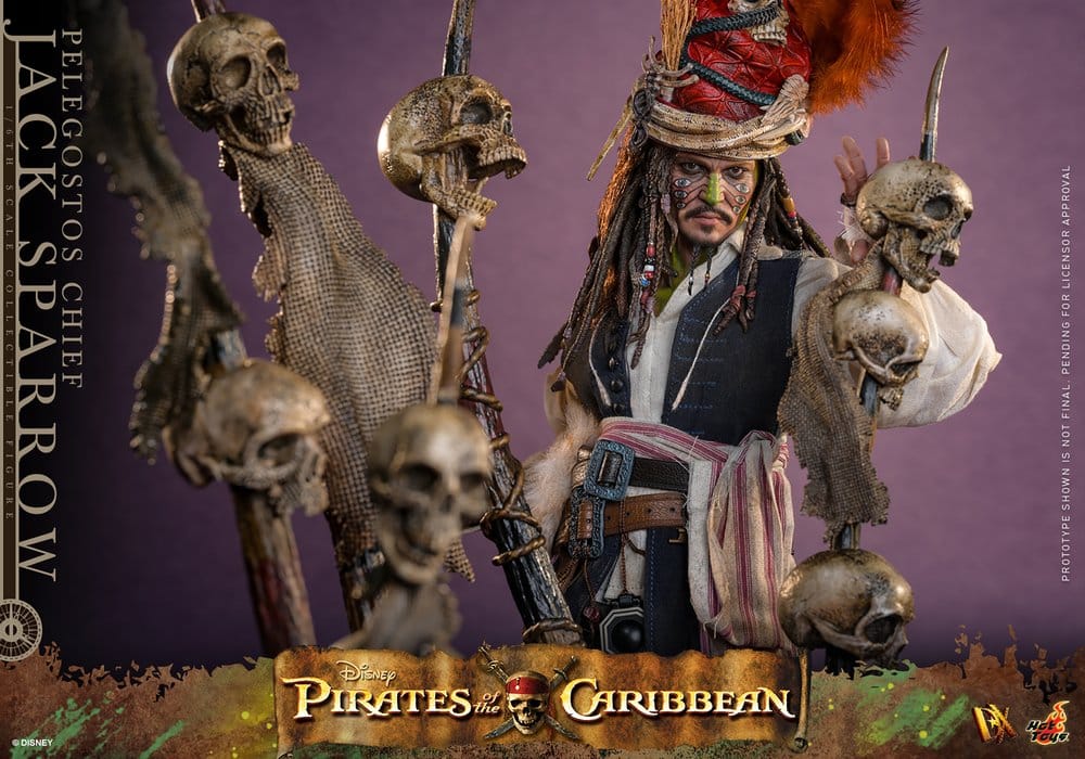 Pirates des Caraïbes : Le Secret du coffre maudit figurine DX 1/6 Pelegostos Chief Jack Sparrow 30 cm