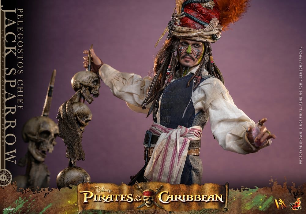 Pirates des Caraïbes : Le Secret du coffre maudit figurine DX 1/6 Pelegostos Chief Jack Sparrow 30 cm