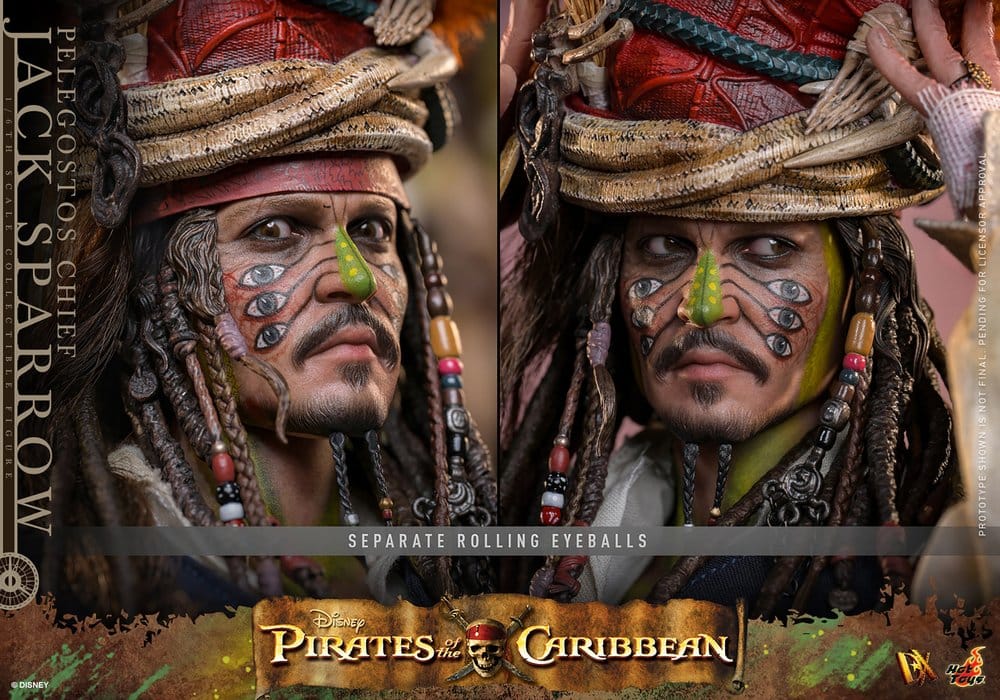 Pirates des Caraïbes : Le Secret du coffre maudit figurine DX 1/6 Pelegostos Chief Jack Sparrow 30 cm