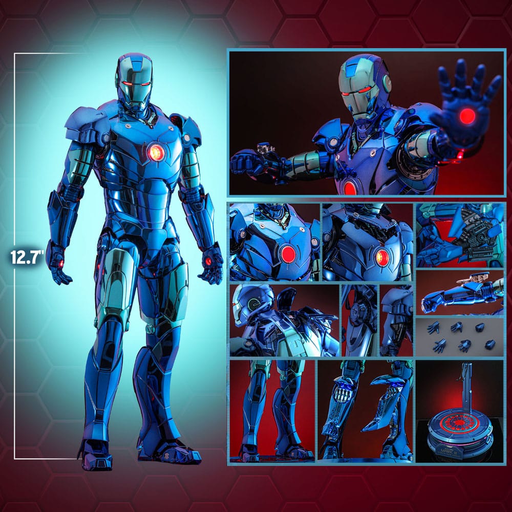 Iron Man Movie Masterpiece Diecast 1/6 Iron Man Mark III (Stealth Mode Ver.) 2.0 Hot Toys Exclusive 33 cm