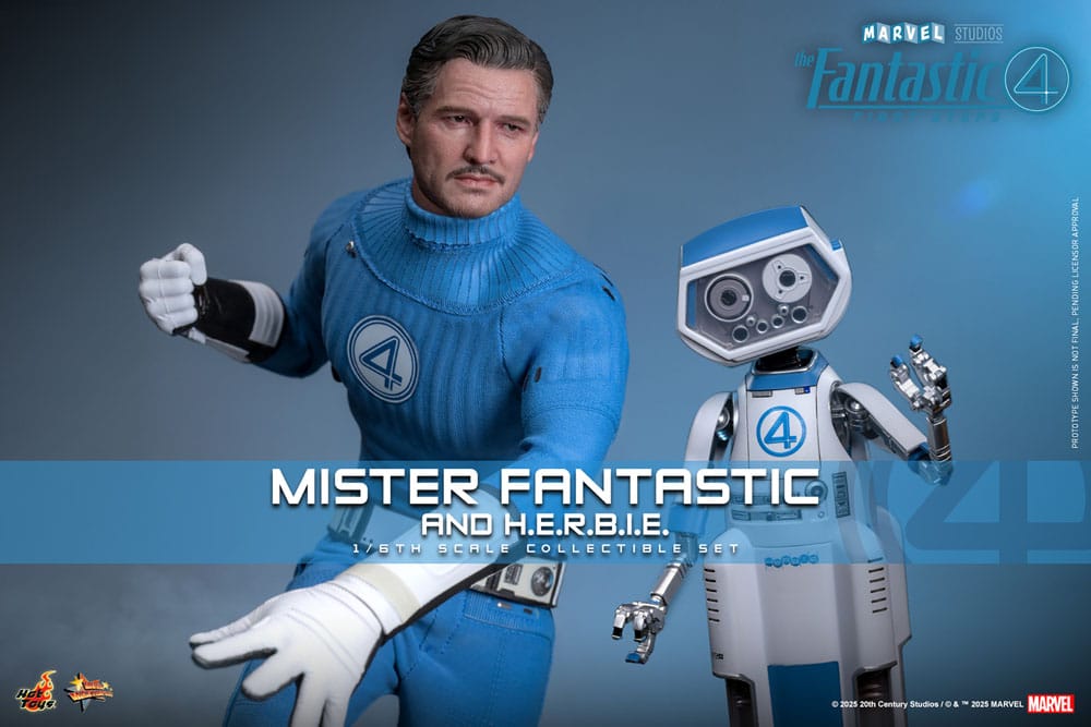 Les Quatre Fantastiques : Premiers pas pack 2 figurines Movie Masterpiece 1/6 Mister Fantastic & H.E.R.B.I.E. 30 cm