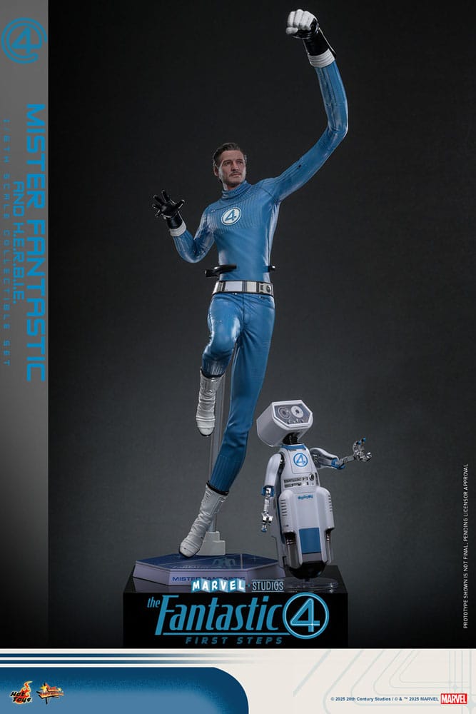 Les Quatre Fantastiques : Premiers pas pack 2 figurines Movie Masterpiece 1/6 Mister Fantastic & H.E.R.B.I.E. 30 cm