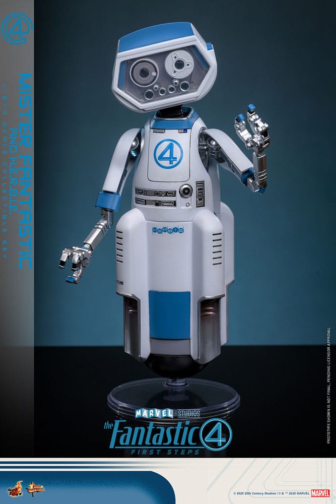 Les Quatre Fantastiques : Premiers pas pack 2 figurines Movie Masterpiece 1/6 Mister Fantastic & H.E.R.B.I.E. 30 cm