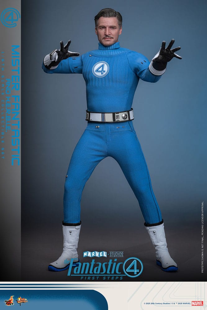 Les Quatre Fantastiques : Premiers pas pack 2 figurines Movie Masterpiece 1/6 Mister Fantastic & H.E.R.B.I.E. 30 cm