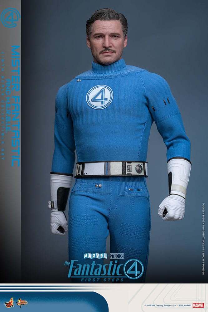 Les Quatre Fantastiques : Premiers pas pack 2 figurines Movie Masterpiece 1/6 Mister Fantastic & H.E.R.B.I.E. 30 cm