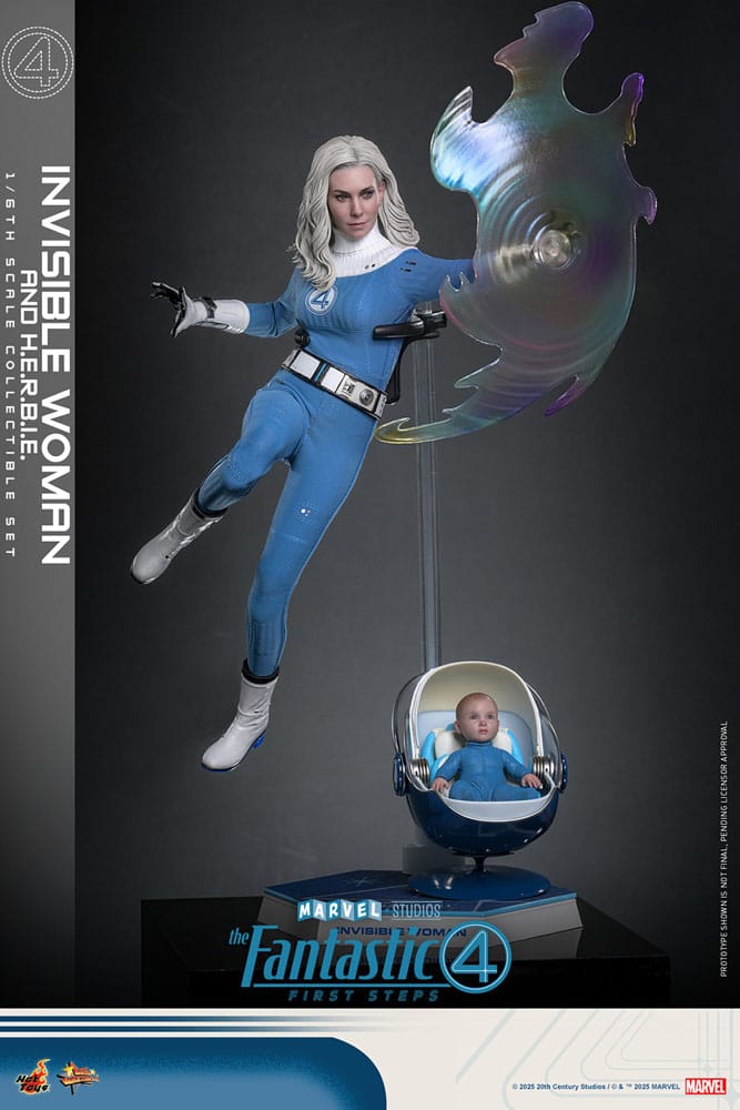 Les Quatre Fantastiques : Premiers pas pack 2 figurines Movie Masterpiece 1/6 Invisible Woman & H.E.R.B.I.E. 28 cm