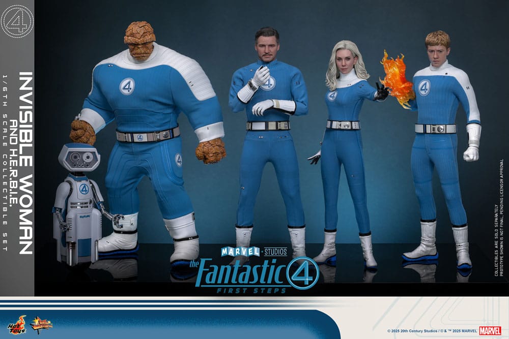 Les Quatre Fantastiques : Premiers pas pack 2 figurines Movie Masterpiece 1/6 Invisible Woman & H.E.R.B.I.E. 28 cm
