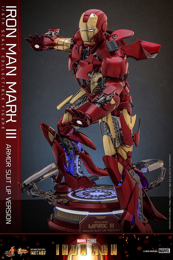 Iron Man figurine Movie Masterpiece Diecast 1/6 Iron Man Mark III (Armor Suit Up Version) 32 cm