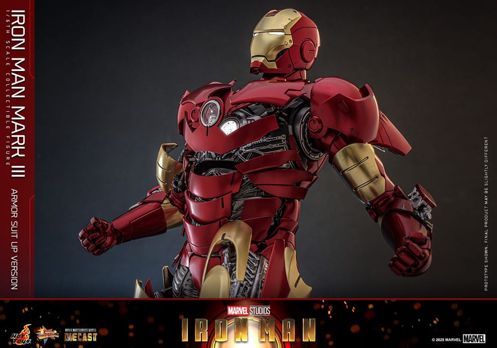 Iron Man figurine Movie Masterpiece Diecast 1/6 Iron Man Mark III (Armor Suit Up Version) 32 cm