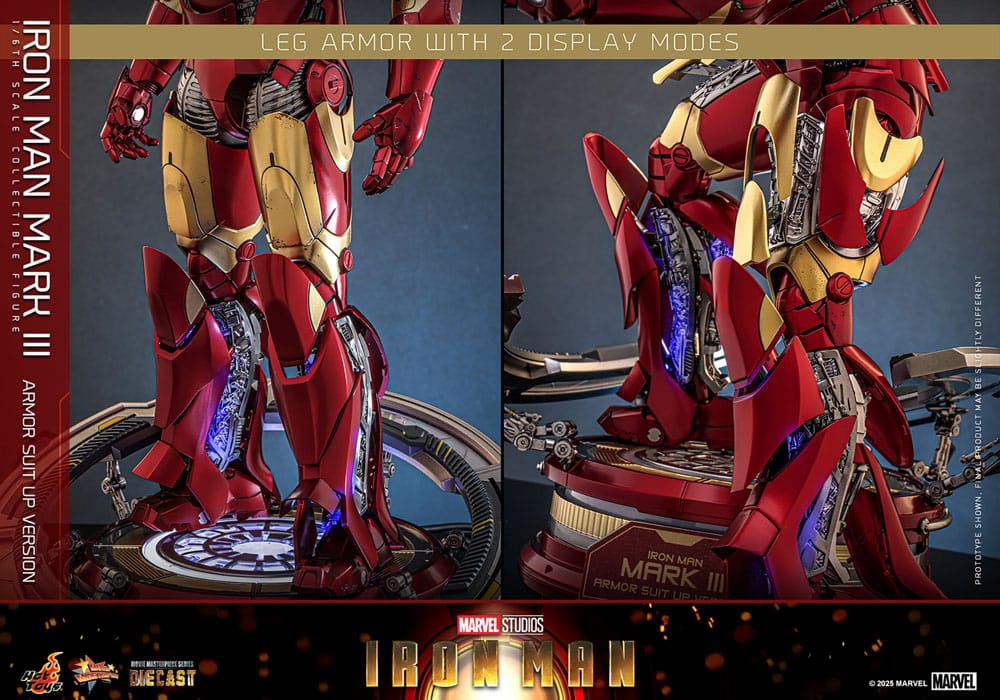 Iron Man figurine Movie Masterpiece Diecast 1/6 Iron Man Mark III (Armor Suit Up Version) 32 cm