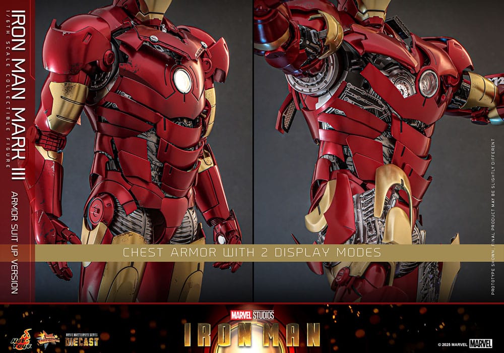Iron Man figurine Movie Masterpiece Diecast 1/6 Iron Man Mark III (Armor Suit Up Version) 32 cm