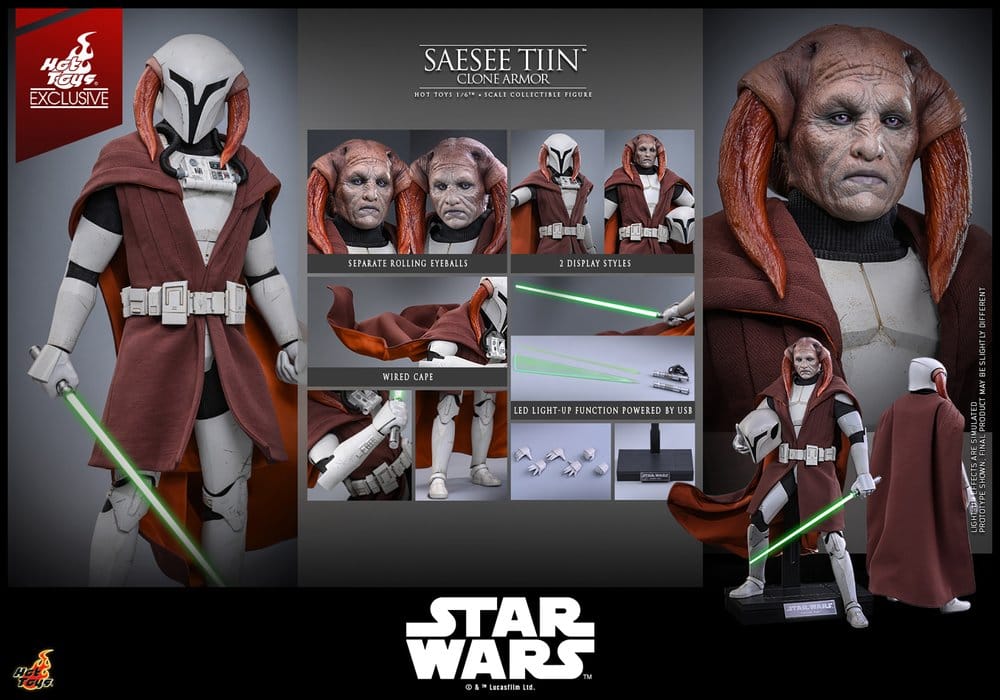 Star Wars: The Clone Wars Television Masterpiece figurine 1/6 Saesee Tiin (Clone Armor) (Hot Toys Exclusive) 32 cm