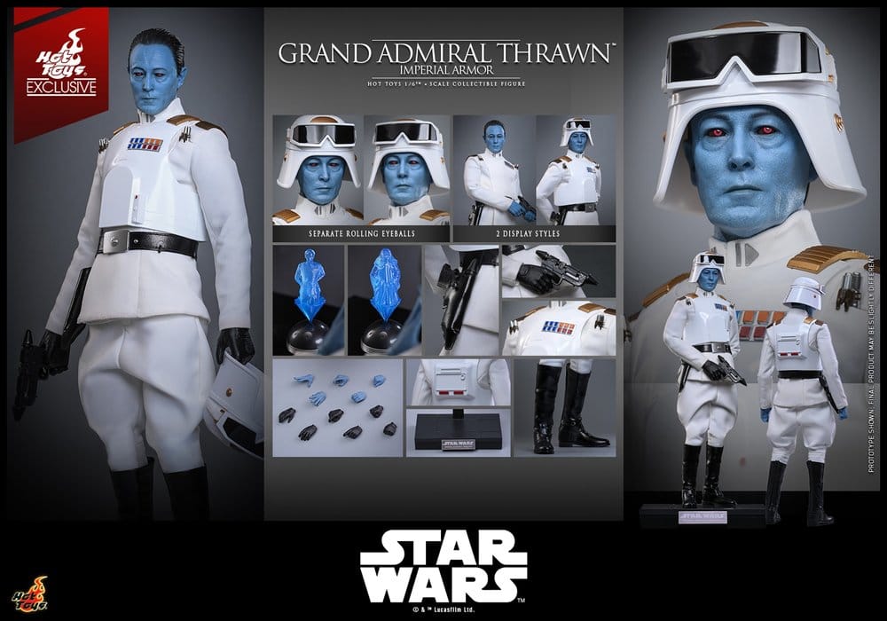 Star Wars: Rebels Television Masterpiece figurine 1/6 Grand Admiral Thrawn (Imperial Armor) Hot Toys Exclusive 32 cm