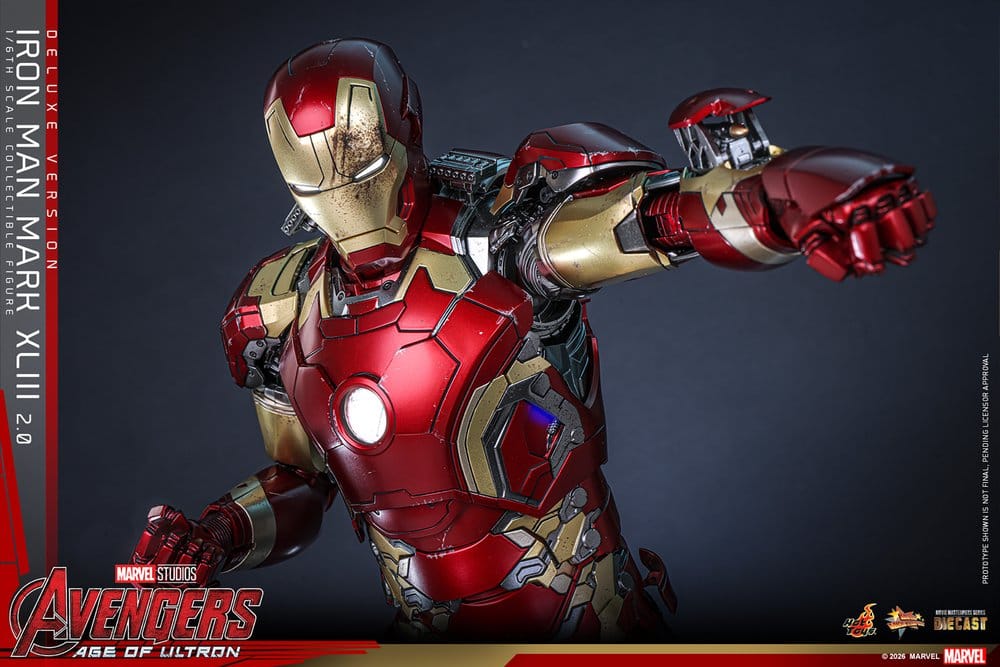 Avengers : L'Ère d'Ultron figurine Movie Masterpiece Diecast 1/6 Iron Man Mark XLIII (2.0) (Deluxe Version) 32 cm