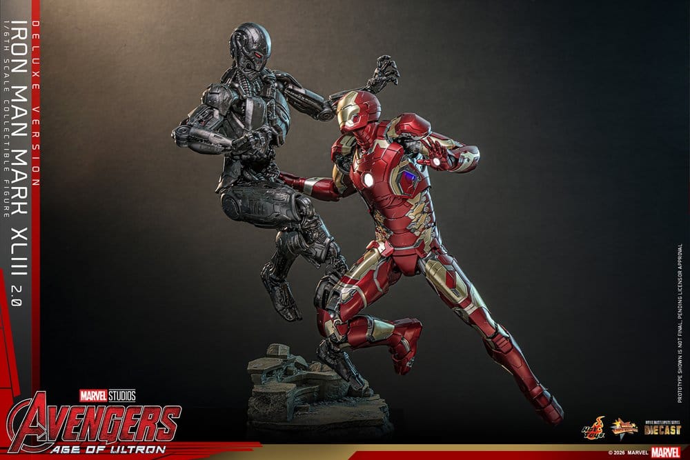 Avengers : L'Ère d'Ultron figurine Movie Masterpiece Diecast 1/6 Iron Man Mark XLIII (2.0) (Deluxe Version) 32 cm