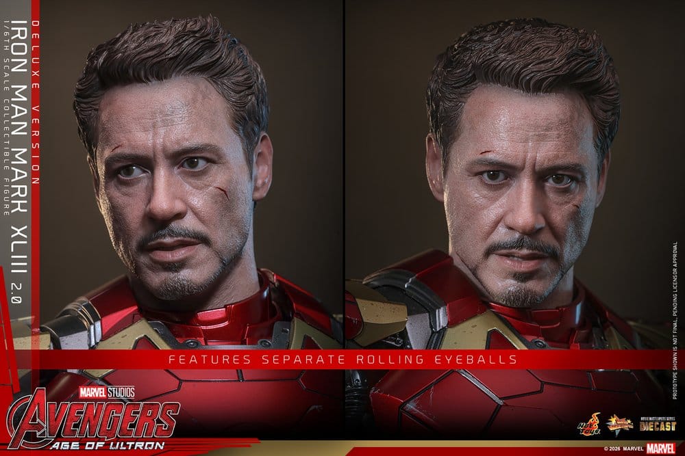 Avengers : L'Ère d'Ultron figurine Movie Masterpiece Diecast 1/6 Iron Man Mark XLIII (2.0) (Deluxe Version) 32 cm