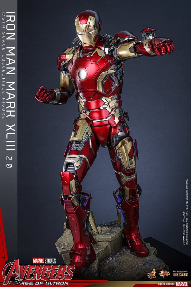 Avengers : L'Ère d'Ultron figurine Movie Masterpiece Diecast 1/6 Iron Man Mark XLIII (2.0) 32 cm
