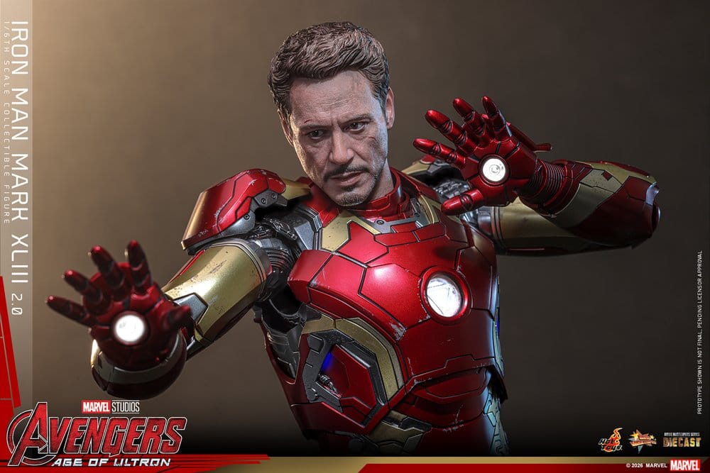 Avengers : L'Ère d'Ultron figurine Movie Masterpiece Diecast 1/6 Iron Man Mark XLIII (2.0) 32 cm