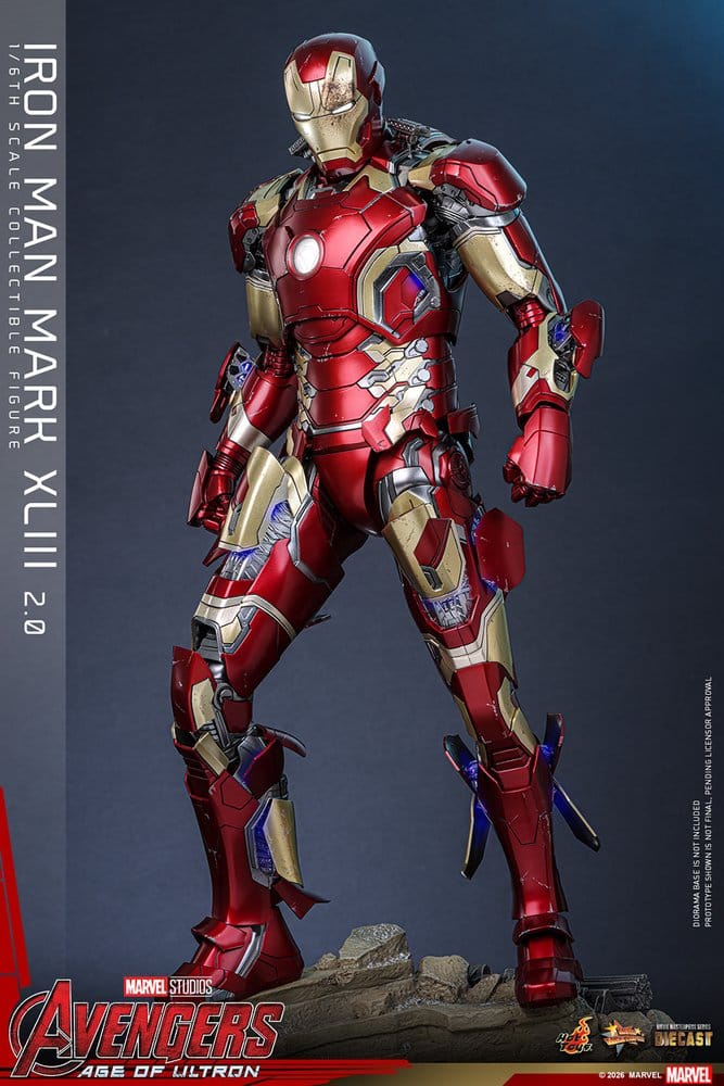 Avengers : L'Ère d'Ultron figurine Movie Masterpiece Diecast 1/6 Iron Man Mark XLIII (2.0) 32 cm