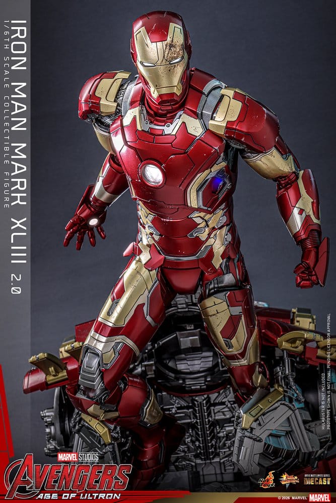 Avengers : L'Ère d'Ultron figurine Movie Masterpiece Diecast 1/6 Iron Man Mark XLIII (2.0) 32 cm
