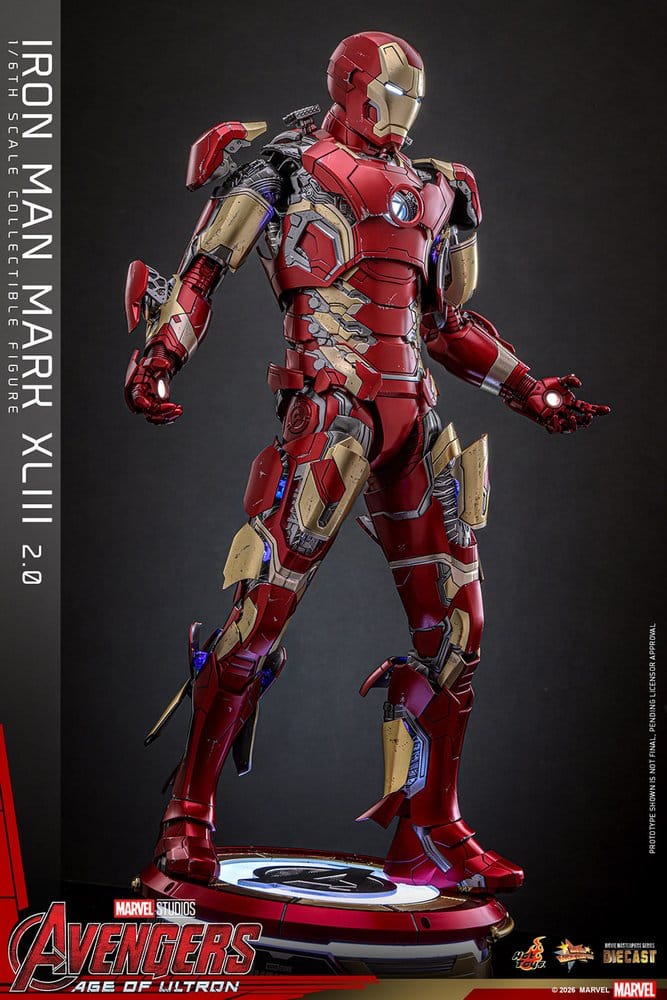 Avengers : L'Ère d'Ultron figurine Movie Masterpiece Diecast 1/6 Iron Man Mark XLIII (2.0) 32 cm