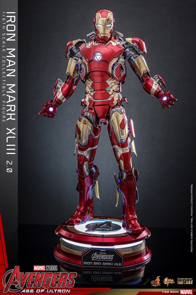 Avengers : L'Ère d'Ultron figurine Movie Masterpiece Diecast 1/6 Iron Man Mark XLIII (2.0) 32 cm
