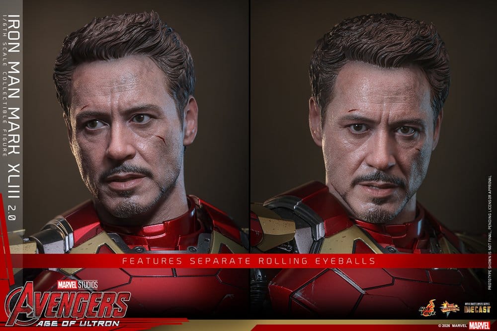 Avengers : L'Ère d'Ultron figurine Movie Masterpiece Diecast 1/6 Iron Man Mark XLIII (2.0) 32 cm