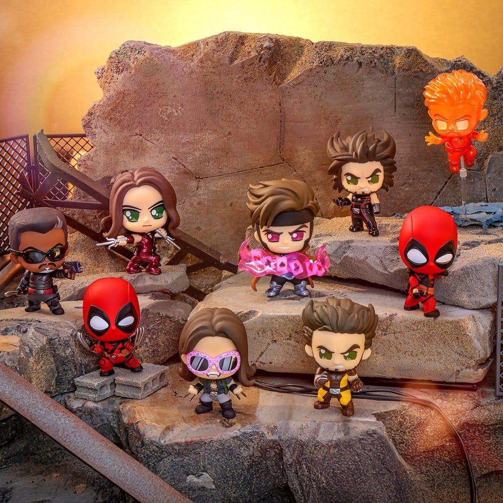 Deadpool & Wolverine Cosbi figurines mini 9 cm Series 2 Blind Box Display (8)