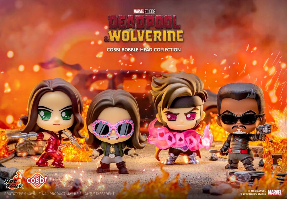 Deadpool & Wolverine Cosbi figurines mini 9 cm Series 2 Blind Box Display (8)