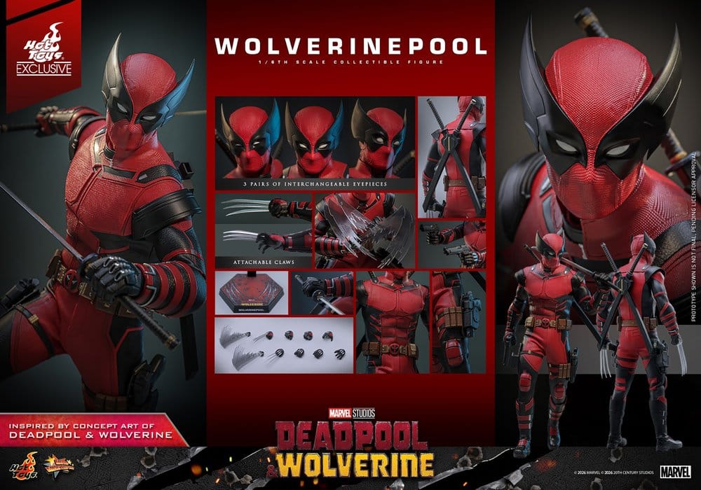 Deadpool & Wolverine Movie Masterpiece figurine 1/6 Wolverinepool Hot Toys Exclusive 31 cm